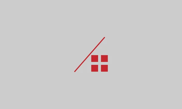 Uppercase Letter Logo Window Design Monogram Emblem Business Project Thin — Vettoriale Stock