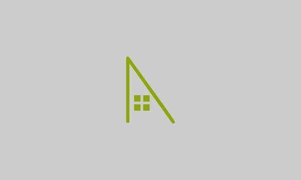 Uppercase Letter Logo Window Design Monogram Emblem Business Project Thin — Stockvector