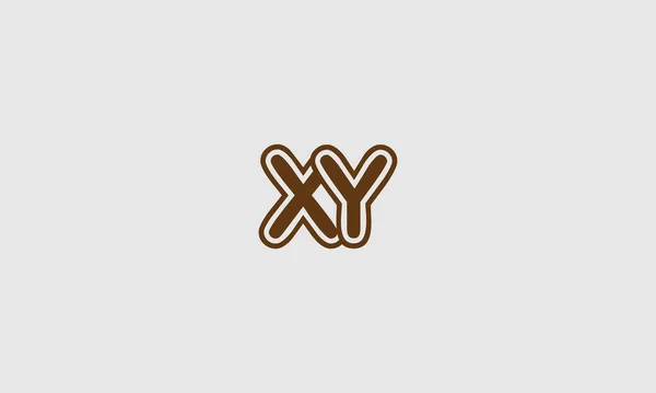 Tučné Písmeno Logo Obrysem Kruhem Venku Kreativní Design — Stockový vektor