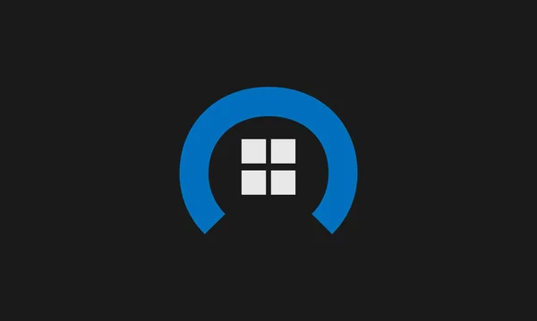 Vette Letter Logo Met Home Icon Creatief Design — Stockvector