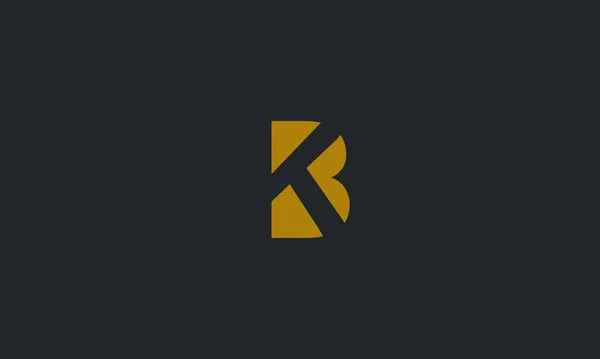 初始字母Bk大写字母现代标志设计模板元素 — 图库矢量图片