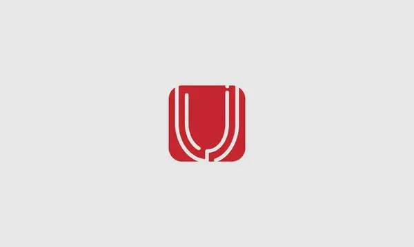 Initial Letter Uppercase Modern Lines Icon Design Template Elements Logo — Vettoriale Stock