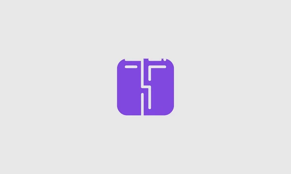 Initial Letter Uppercase Modern Lines Icon Design Template Elements Logo — Stok Vektör