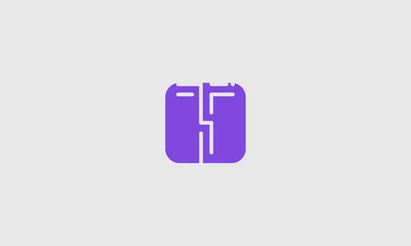 Initial Letter Uppercase Modern Lines Icon Design Template Elements Logo — Wektor stockowy