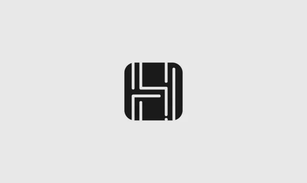 Harf Büyük Harf Modern Satır Simge Tasarım Elementleri Logo Tasarımı — Stok Vektör