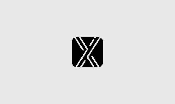 初期文字X大文字現代行アイコンデザインテンプレート要素 ロゴデザイン — ストックベクタ