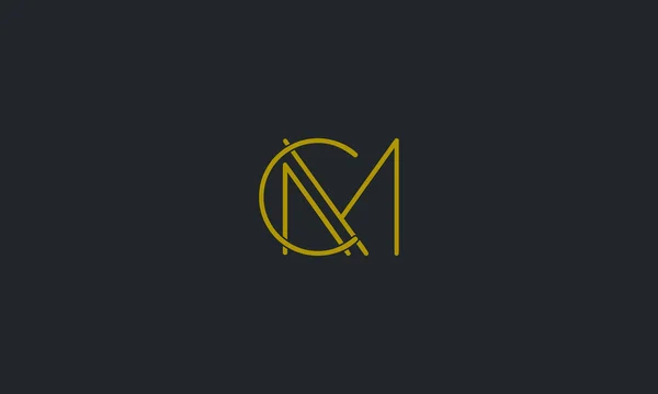 初期文字Cm大文字現代行アイコンデザインテンプレート要素 ロゴデザイン — ストックベクタ