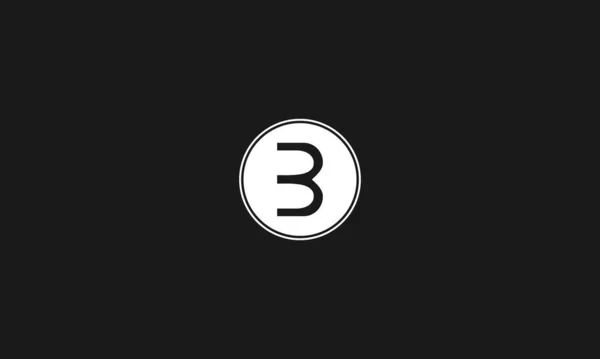 初期の文字Bの大文字円と現代のロゴデザイン ベクターイラスト — ストックベクタ