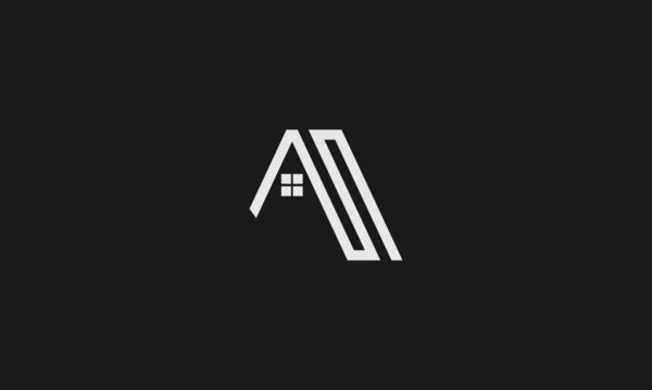 Letra Inicial Auppercase Modern Lines Logo Design Template Elements Diseño — Vector de stock