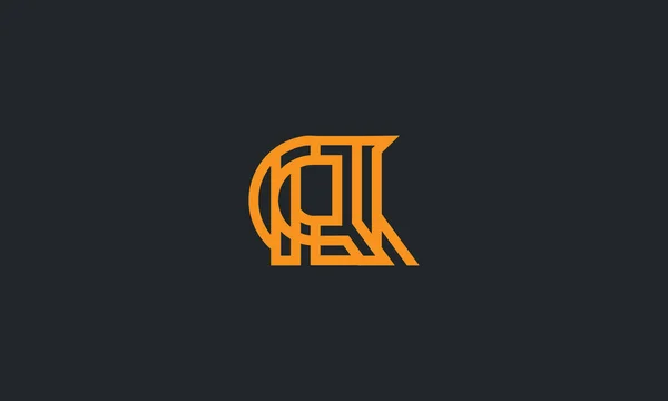 Initial Letter Uppercase Modern Lines Logo Design Template Elements Logo — Διανυσματικό Αρχείο