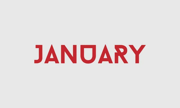 Τολμηρός Μήνας Ιανουαριοσ Γράμματα Αρχικός Διανυσματικός Σχεδιασμός Premium Icon Διάνυσμα — Διανυσματικό Αρχείο