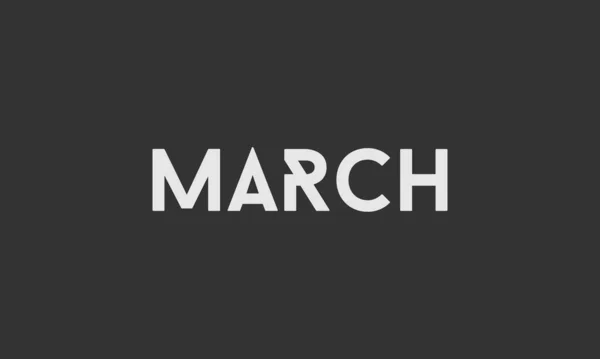 March Letters Initial Vector Design Premium Font Icon Vector — 스톡 벡터