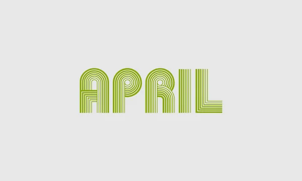 문자의 April Premium Font Icon Vector — 스톡 벡터