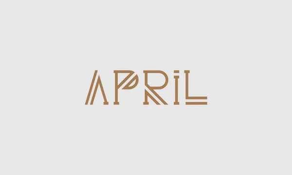 문자의 April Premium Font Icon Vector — 스톡 벡터