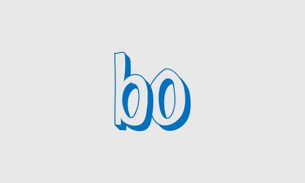 粗体字母图标Bo 初始向量设计 高级图标 标志向量 — 图库矢量图片