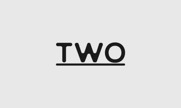 Жирное Число Две Буквами Дизайн Начального Вектора Значок Вектор — стоковый вектор
