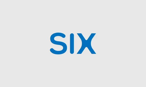 Τολμηρός Αριθμός Six Γράμματα Αρχικός Διανυσματικός Σχεδιασμός Premium Icon Διάνυσμα — Διανυσματικό Αρχείο