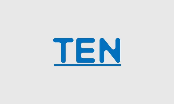 字母中的黑体字编号Ten 初始向量设计 高级图标 标志向量 — 图库矢量图片