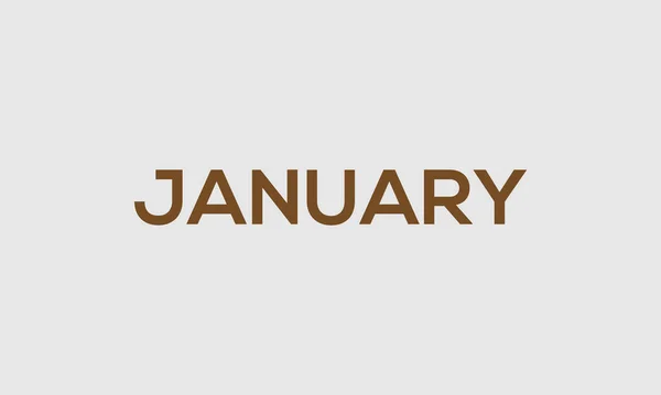 Дерзкий Месяц Январь Буквами Начальный Векторный Дизайн Premium Icon Логотип — стоковый вектор