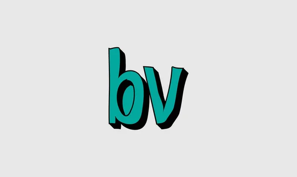 粗体字母图标Bv 初始向量设计 高级图标 标志向量 — 图库矢量图片