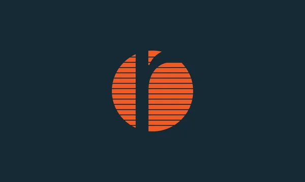 Lijnen Warp Logo Ontwerp Letter Icoon Gemaakt Met Ronde Omtrek — Stockvector