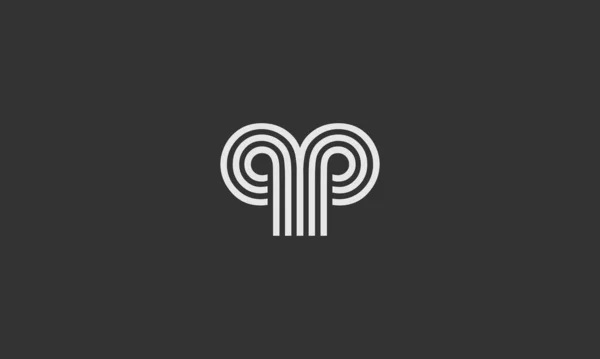 Творча Літера Графічні Лінії Алфавіт Піктограма Логотип Дизайн — стоковий вектор