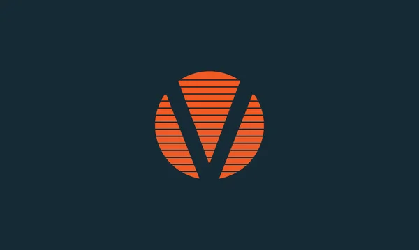 Diseño Del Logo Warp Líneas Icono Letra Hecho Con Contorno — Vector de stock