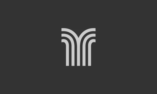 Kreativer Buchstabe Grafische Linien Alphabet Icon Logo Design — Stockvektor