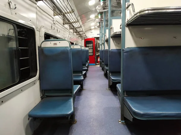 Interior in passenger train of Indian railways