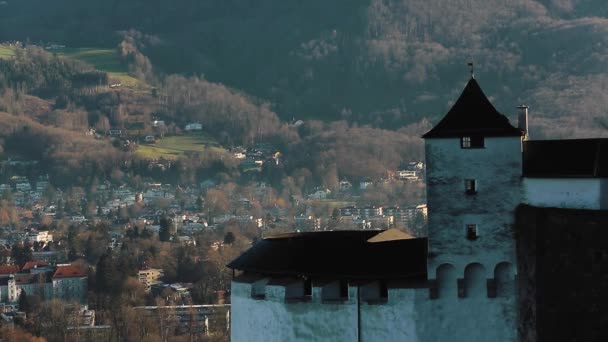 Частина Замку Тлі Міської Долини Восени Відеокліп