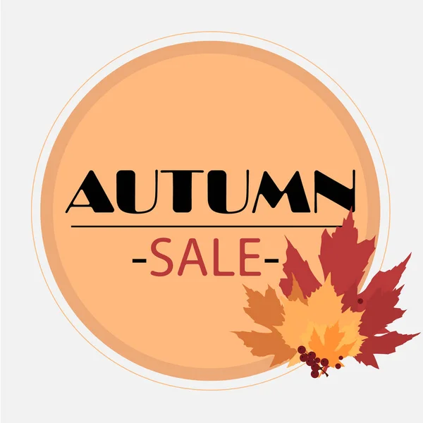 Illustration Burning Sign Sale Autumn — Stock Vector