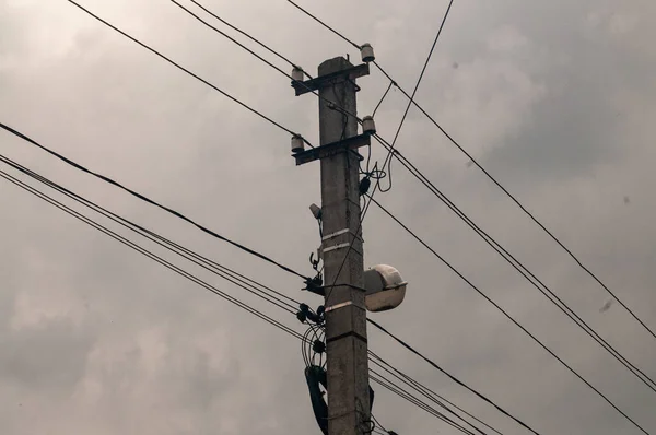 Elektrik Kabloları Kablolar Bileşim Görünümü — Stok fotoğraf