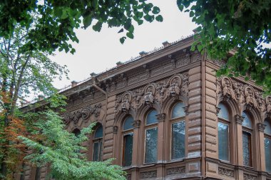 Gotik eski kasaba mimarisi kompozisyonu