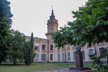 Gotik eski kasaba mimarisi kompozisyonu