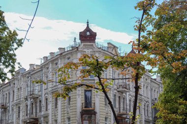 Gotik eski kasaba mimarisi kompozisyonu