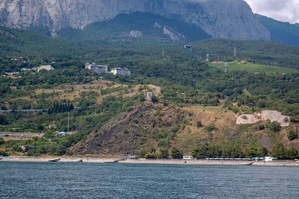 Uitzicht Bergen Vanuit Het Zee Landschap — Stockfoto