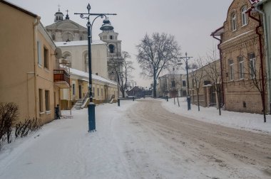 Gotik eski kasaba mimarisi kompozisyonu