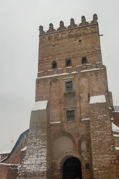 Eski Lubart Kalesinin Mimari Görüşünün Kulesi — Stok fotoğraf
