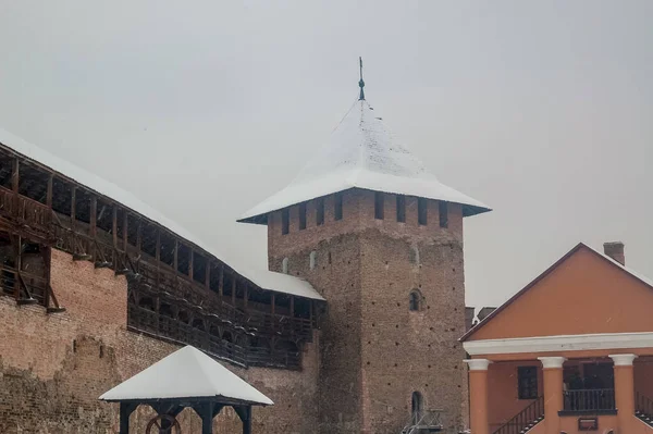 Turm Der Antiken Burg Lubart — Stockfoto