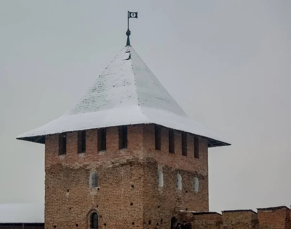 Turm Der Antiken Burg Lubart — Stockfoto