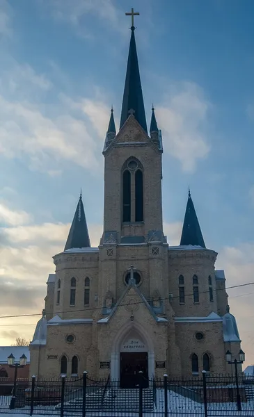 Gotik eski kasaba mimarisi kompozisyonu