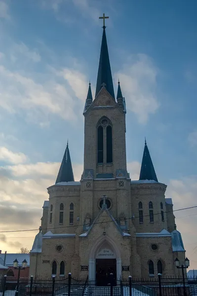 Gotycka Architektura Starego Miasta Kompozycja Budynku — Zdjęcie stockowe