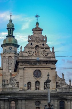 Gotik eski kasaba mimarisi kompozisyonu