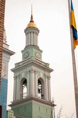 Gotik eski kasaba mimarisi kompozisyonu