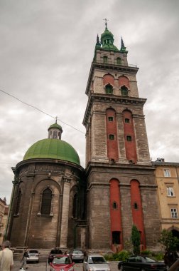 Gotik eski kasaba mimarisi kompozisyonu