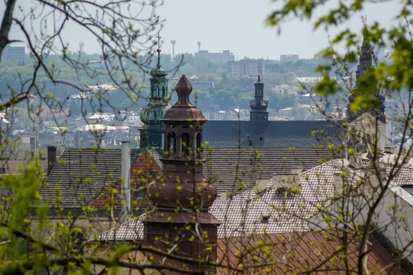 Вид Старый Город Холмистого Ландшафта — стоковое фото