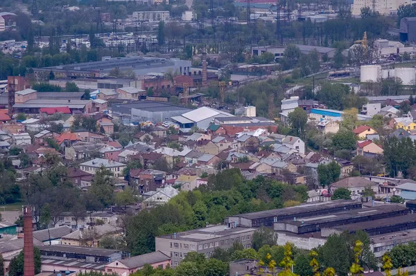 Вид Старый Город Холмистого Ландшафта — стоковое фото