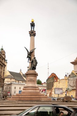 Gotik eski kasaba mimarisi kompozisyonu