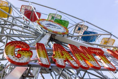 Colorful Ferris wheel at the park