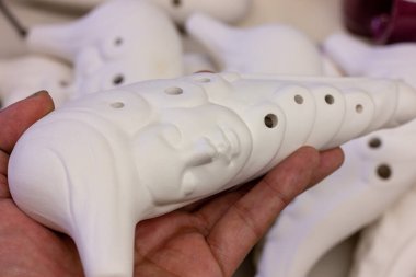 The white ceramic muse ocarina